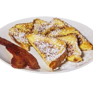 French Toast (3) with 2 Bacon or 2 Sausages